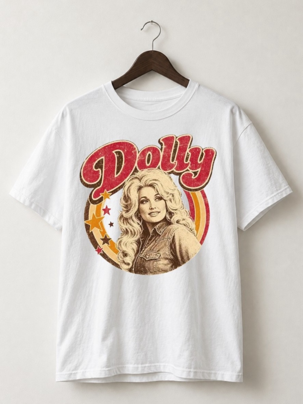 Dolly Parton Retro Portrait Graphic T-Shirt Vintage Country Music Tee